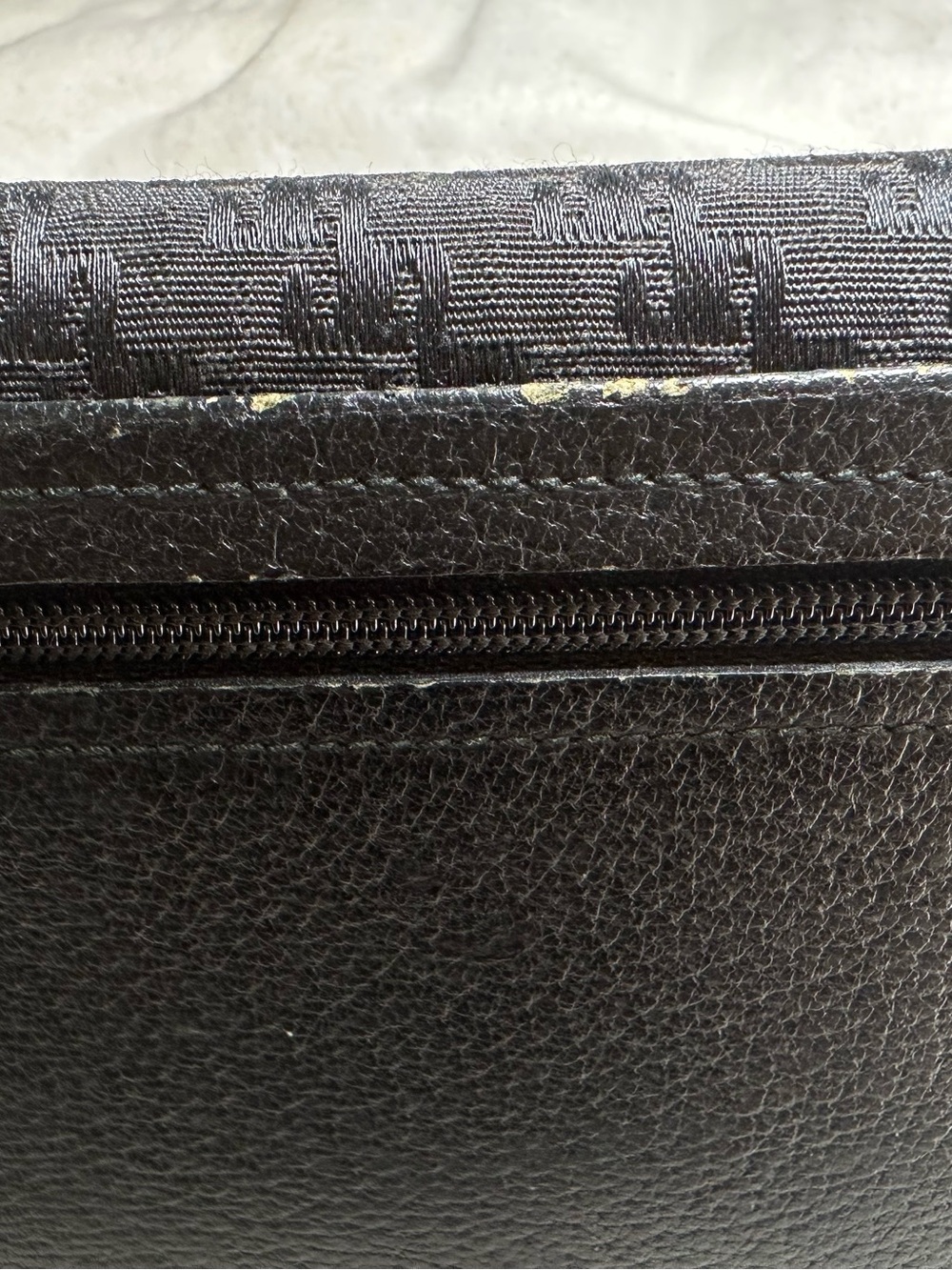 Vintage Gucci Black GG Canvas Leather Gold Buckle Shoulder Bag + Matching Wallet - Picture 14 of 16